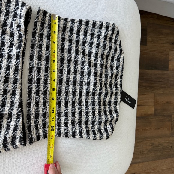 NWT Lulu’s Black and White Gingham Mini Skirt and Top - M - Picture 7 of 8